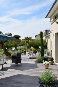 Jardin authentique et moderne à Rots, Calvados, réalisation Paysages Conseil