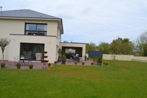 Jardin authentique et moderne à Rots, Calvados, réalisation Paysages Conseil