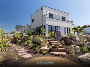 Aménagement paysager à Fleury sur Orne, réalisation Paysages Conseil