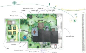 Jardin authentique et moderne à Rots, Calvados, réalisation Paysages Conseil