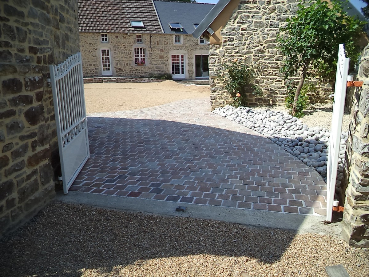 Pose de pavés