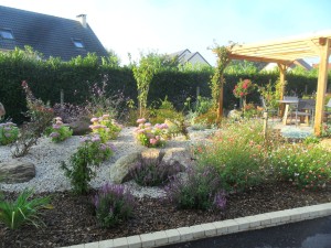 Un coin de repos à Bourg Vallée, Manche, réalisation Paysages Conseil
