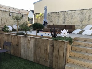 Un jardin de ville technique à Colleville-Montgomery, Calvados, réalisation Paysages Conseil