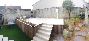 Un jardin de ville technique à Colleville-Montgomery, Calvados, réalisation Paysages Conseil