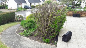 Une terrasse moderne à Vire, Calvados, réalisation Paysages Conseil