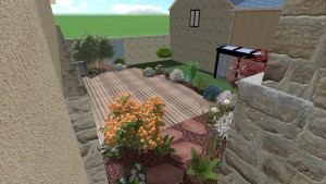 Un jardin de ville technique à Colleville-Montgomery, Calvados, réalisation Paysages Conseil
