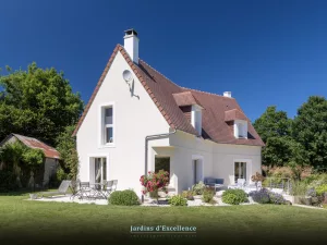 Une terrasse unique, Calvados, réalisation Paysages Conseil