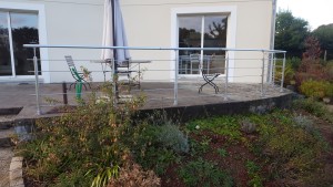 Une terrasse unique, Calvados, réalisation Paysages Conseil