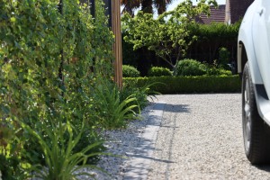 Une entrée drainante et fonctionnelle, Calvados, réalisation Paysages Conseil