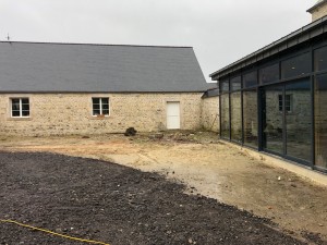 Création d&rsquo;un bassin d&rsquo;ornement, Manche, réalisation Paysages Conseil