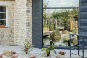 Création d&rsquo;un bassin d&rsquo;ornement, Manche, réalisation Paysages Conseil