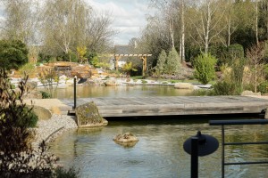 Création d&rsquo;un bassin d&rsquo;ornement, Manche, réalisation Paysages Conseil