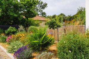Jardin d&rsquo;une maison contemporaine dans l&rsquo;Orne, réalisation Paysages Conseil